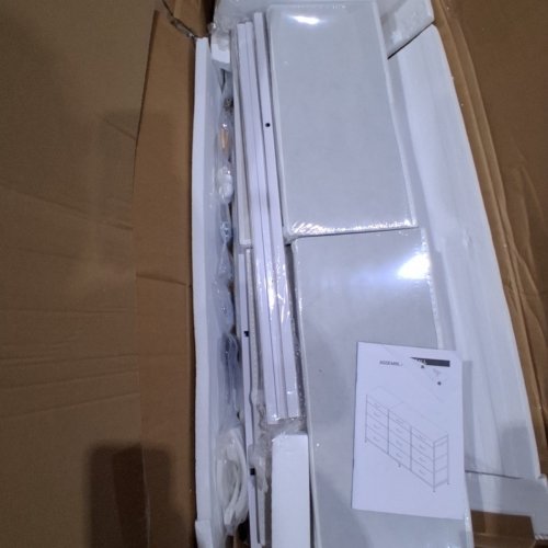 DRESSER FOR BEDROOM, DRESSER FOR CLOSET WITH 12 FABRIC DRAWERS, LARGE TV STAND - 63" - WHITE - (MODEL: 55SCFDR12D140LWP) image 8