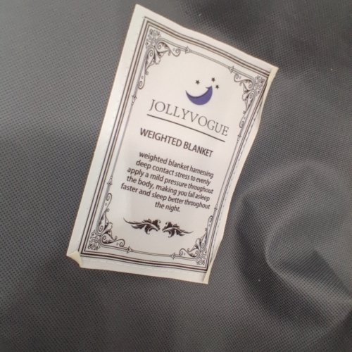 JOLLYVOGUE WEIGHTED BLANKET - FULL/QUEEN - 15 LBS - GREY image 2