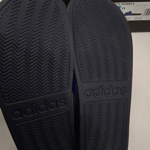 KID'S ADIDAS ADILETTE SHOWER K SLIDES - 6 - NAVY BLUE/ROYAL BLUE (STYLE: IE2606/1977796) image 3
