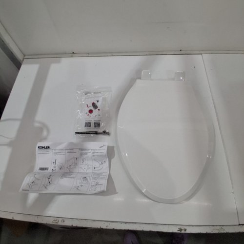 KOHLER ELONGATED BOWL TOILET SEAT - 18-5/8" X 14-3/16" - WHITE (MODEL: 20110-0) image 2