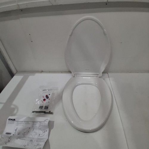 KOHLER ELONGATED BOWL TOILET SEAT - 18-5/8" X 14-3/16" - WHITE (MODEL: 20110-0) image 3