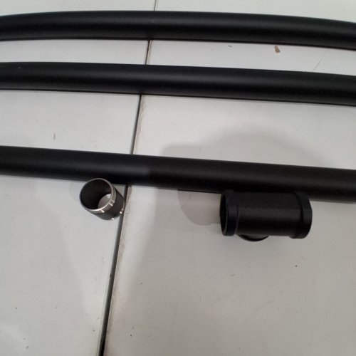 5PC PIPE STAIR HANDRAIL RAILING - 12FT - BLACK image 4