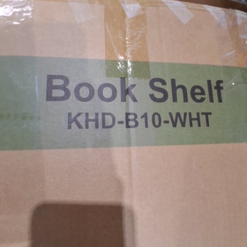 VECELO 3-TIER WIDE DISPLAY BOOKCASE - 19.7" X 9.5" X 31.3" - WHITE (MODEL: KHD-B10-WHT) image 2