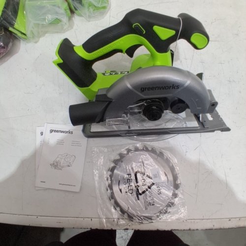 GREENWORKS CORDLESS CIRCULAR SAW *TOOL ONLY*- GREEN AND BLACK (MODEL: CRD401) image 4