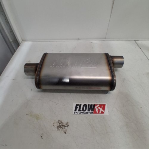 FLOWMASTER FLOW FX EXHAUST MUFFLER - UNIVERSAL FIT - 2.5" INLET/OUTLET - STAINLESS STEEL (MODEL: 71226) image 2
