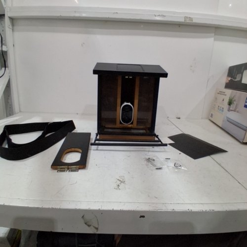 EVERGREEN SMART SOLAR CAMERA BIRD FEEDER - BLACK/NATURAL WOOD (MODEL: 1934060) image 4