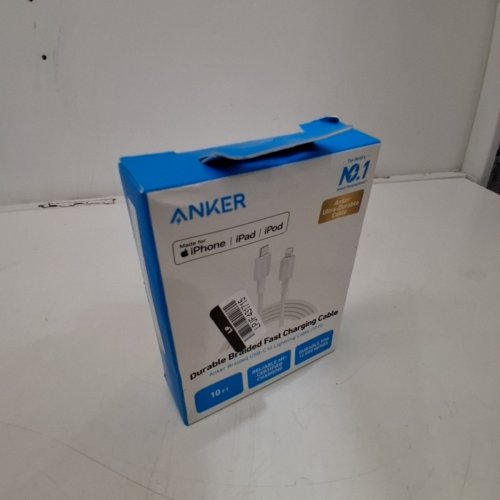 ANKER DURABLE BRAIDED USB-C TO LIGHTNING FAST CHARGING CABLE - 10FT - WHITE (MODEL: A81B7H21) image 2