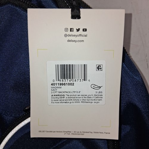 DELSEY PAIRS BACKPACK - NAVY BLUE/BLACK image 5