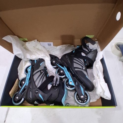 WOMEN'S ROLLERBLADE ZETRABLADE INLINE ROLLERBLADES - SIZE 8 - BLACK/BLUE image 2