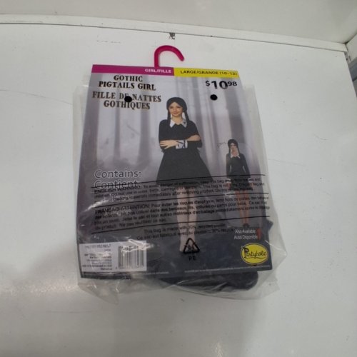 GIRL'S PARTYHOLIC GOTHIC PIGTAILS GIRL - LARGE (10-12) - BLACK (STYLE: 50202M) image 2