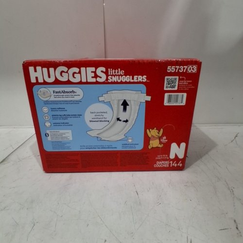 144PK HUGGIES LITTLE SNUGGLERS DIAPERS - SIZE NEWBORN image 3
