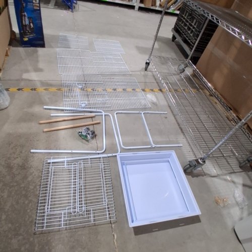 WIRE PET CAGE BIRD CAGE -18" X 18" - WHITE image 2