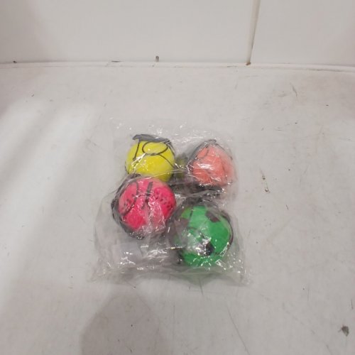 4PK RUBBER BOUNCING WRIST RETRIEVE STRESS RELIEF BALL REBOUND TOY - MULTI image 3
