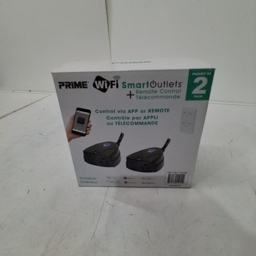 2PK PRIME OUTDOOR 2-OUTLET SMART PLUGS - CONTROL VIA APP OR REMOTE - ALEXA, SIRI, GOOGLE ASSISTANT - BLACK (MODEL: 1734188 / CCROWF2PK) image 4