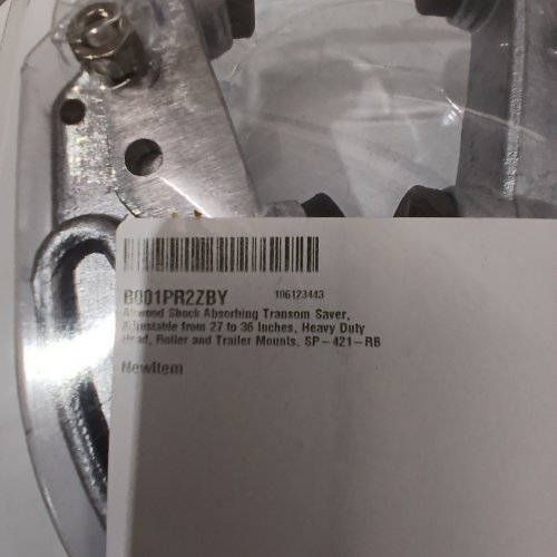 ALUMINUM SHOCK ABSORBING TRANSOM SAVER FOR CONNECTING BOAT'S TO VEHICLE - 27-36" ADJUSTABLE - SILVER (STYLE: SP-421-RB) image 5