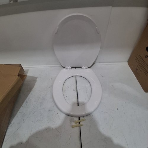 ROUND TOILET SEAT -15" - WHITE (MODEL: DSR-S-PLAIN/TAB) image 2