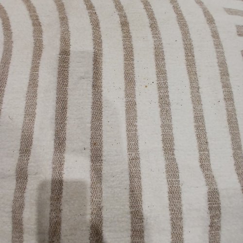 GEOMETRIC STRIPED AREA RUG - 8FT X 10FT - IVORY AND TAUPE image 3