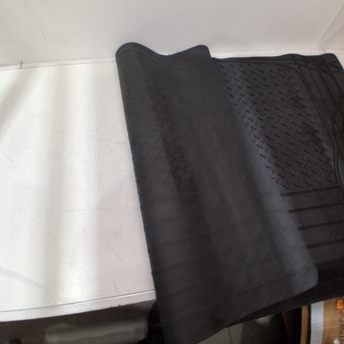 MOTORTREND TRIMMABLE FLOOR RUBBER TORTOISE TRUNK MAT LINER - UNIVERSAL FIT - BLACK image 3