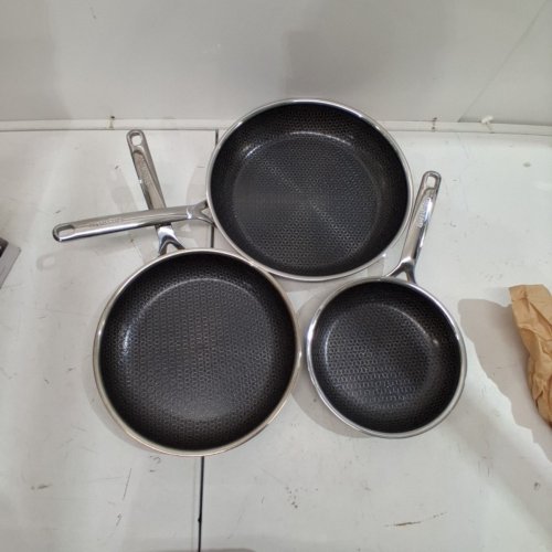 3PC GREENPAN SPECTRA HYBRID CERAMIC NON-STICK SKILLET SET - 8" | 10" | 12" - GREY (MODEL: 1901845) image 2