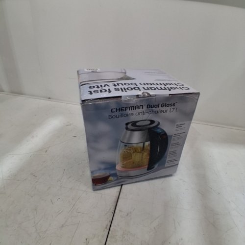 CHEFMAN DUAL-GLASS COOL TOUCH DIGITAL KETTLE WITH TEA INFUSER - 1500W - 1.7L - STAINLESS STEEL/BLACK (MODEL: RJ11-17-CTI-DG/1992747) image 7