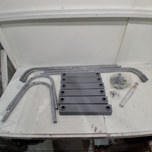 FLOWCLEAR BESTWAY FLOWCLEAR STEEL A-FRAME POOL LADDER WITH HAND RAIL - 42" - GREY (MODEL: 58335) image 2