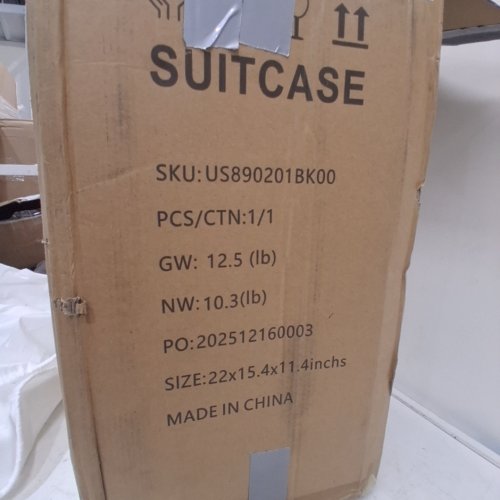 SMILESUN CARRY ON ROLLING SUITCASE LUGGAGE WITH SEAT, TSA LOCK, AND CHARGING PORT - 20" - BLACK image 3