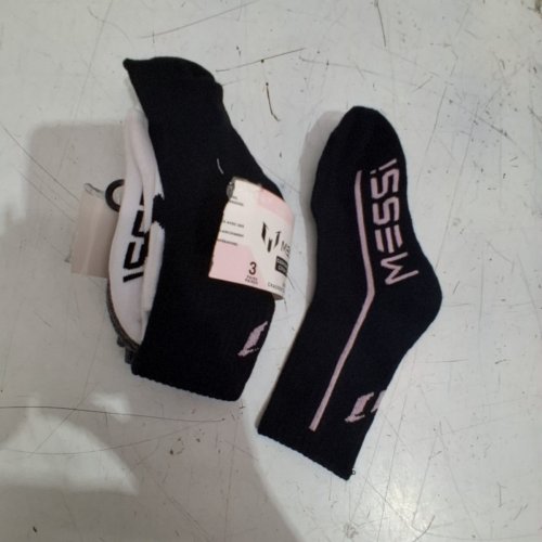 3PR MESSI CUSHIONED COTTON CREW SOCKS - BLACK (STYLE : 50750289) image 2