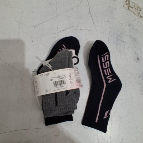 3PR MESSI CUSHIONED COTTON CREW SOCKS - BLACK (STYLE : 50750289) image 4