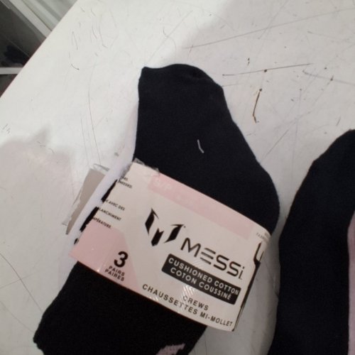 3PR MESSI CUSHIONED COTTON CREW SOCKS - BLACK (STYLE : 50750289) image 5