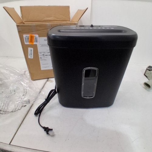AMAZON BASICS 8-SHEET STRIP-CUT PAPER SHREDDER, CD, AND CREDIT CARD SHREDDER - BLACK (MODEL: S120)) image 3