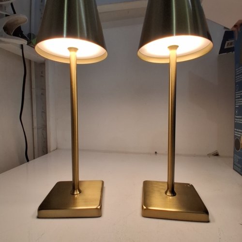 2PK MIKASA TOUCH CONTROL LED LAMP WITH 3 LIGHT SETTINGS - 12" - GOLD (MODEL: 1835518) image 2