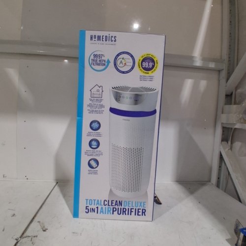 HOMEDICS 5-IN-1 UV-C AIR PURIFIER - 360-DEGREE HEPA FILTER - 1,593.SQ.FT - WHITE (MODEL:AP-T45-WT) image 3