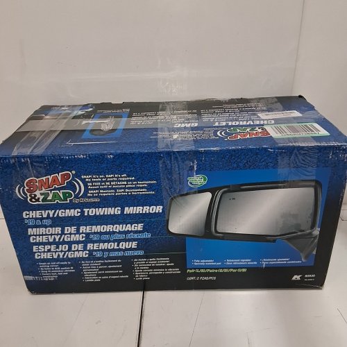 2PK K-SOURCE SNAP & ZAP CUSTOM FIT TOWING MIRROR EXTENSIONS FOR 2019+ GMC SIERRA AND CHEVROLET SILVERADO 1500 MODELS - BLACK (MODEL: 80930) image 6