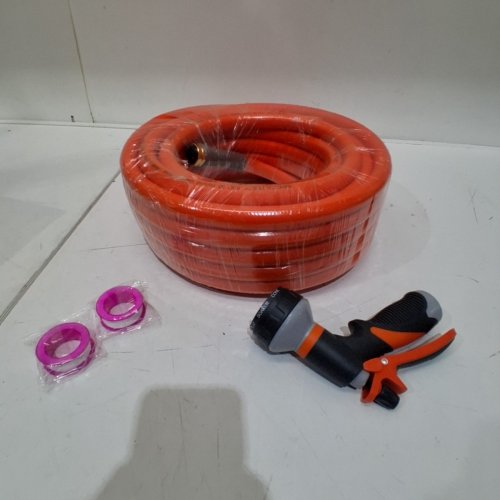 SPECILITE HEAVY DUTY FLEXIBLE LIGHTWEIGHT GARDEN HOSE AND NOZZLE - 50FT X 5/8" - ORANGE image 2