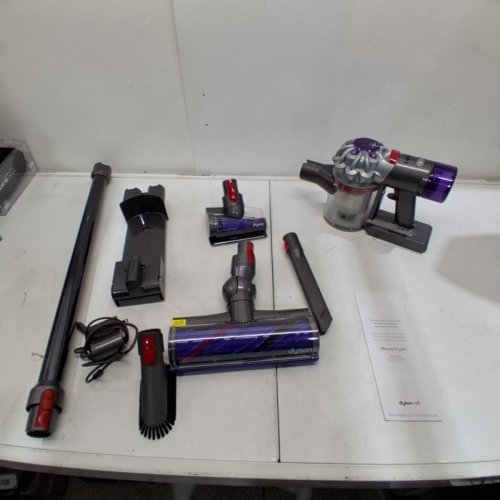DYSON V8 RECHARGABLE HANDHELD STICK VACCUM - GREY/PURPLE (MODEL: SV25) image 9