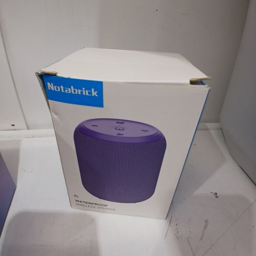 NOTABRICK BLUETOOTH SPEAKER WITH STEREO BASS - 15 HOUR LISTENING TIME - 15W 4.5" X 3.5" - PURPLE (MODEL: KI) image 4