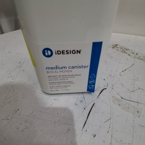 IDESIGN MEDIUM CANISTER WITH AIRTIGHT LID - 1.9L - WHITE (MODEL : 23066WC-BWN1180) image 3