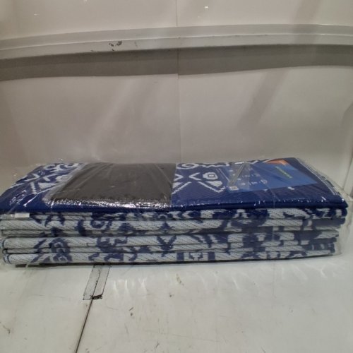 GARVEE OUTDOOR STRAW REVERSIBLE CARPET - 9FTX18FT - BLUE/WHITE image 3