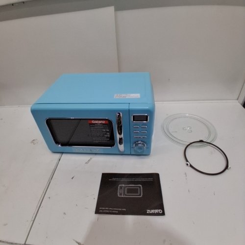 GALANZ RETRO-STYLE DIGITAL MICROWAVE OVEN - 0.7CU.FT - BLUE (MODEL: GLCMKZ07BER07) image 3
