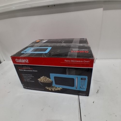 GALANZ RETRO-STYLE DIGITAL MICROWAVE OVEN - 0.7CU.FT - BLUE (MODEL: GLCMKZ07BER07) image 5