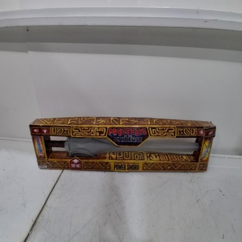 MASTERS OF THE UNIVERSE HE-MAN POWERS OF GRAYSKULL SWORD WITH LIGHTS DIALOGUE SOUNDS & VIBRATION - 27" - GREY (MODEL:JKJ17) image 4