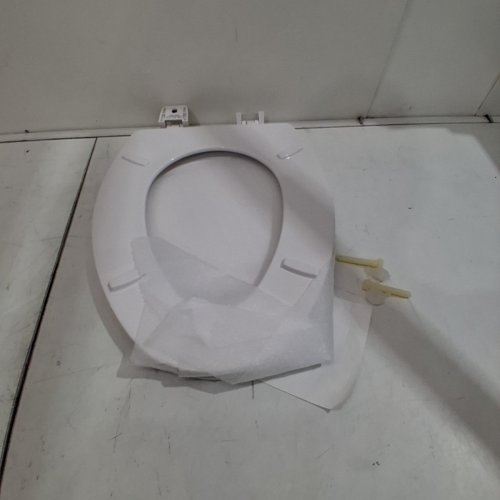 CENTOCO HEAVY DUTY MOLDED PLATIC ELONGATED CLOSED FRONT TOILET SEAT, WHITE (MODEL: DS900-001) image 2