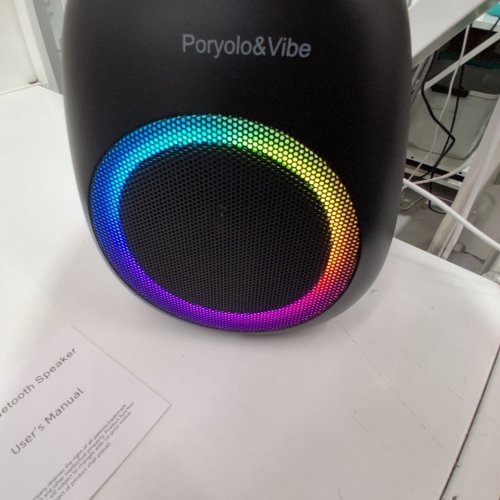 3PC PORYOLO&VIBE PORTABLE KARAOKE BLUETOOTH SPEAKER WITH MICROPHONES - 35W, 9" X 6" - BLACK (MODEL: T4) image 2