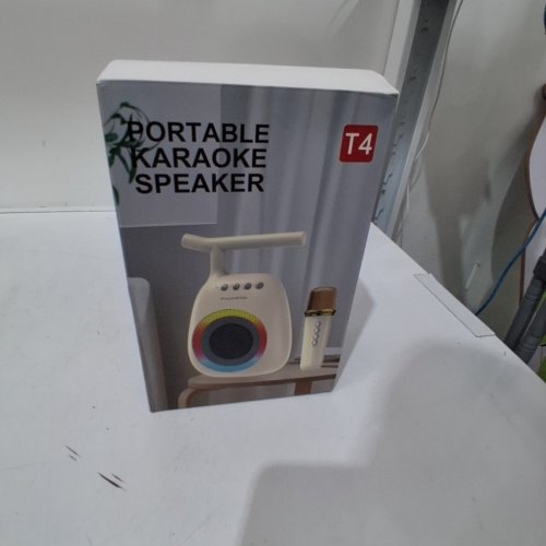 3PC PORYOLO&VIBE PORTABLE KARAOKE BLUETOOTH SPEAKER WITH MICROPHONES - 35W, 9" X 6" - BLACK (MODEL: T4) image 7