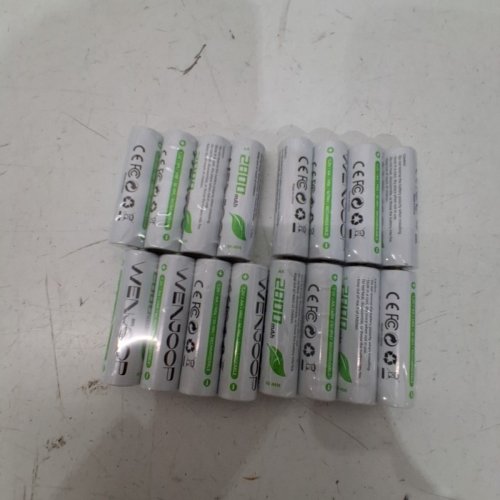 16PK WENJOOP AA RECHARGEABLE BATTERIES FOR SOLAR LIGHTS - 1.2V - WHITE/GREEN image 2