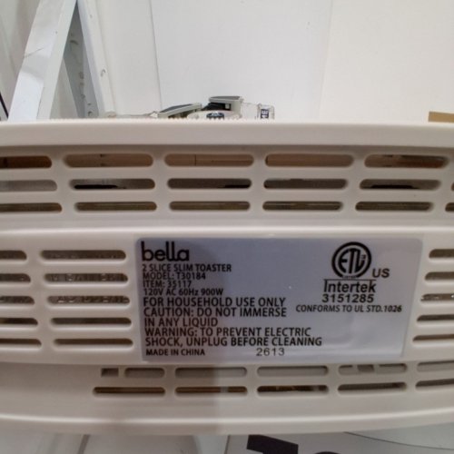 BELLA ULTRA SLIM 2 SLICE TOASTER - OATMILK (MODEL: T30184) image 3