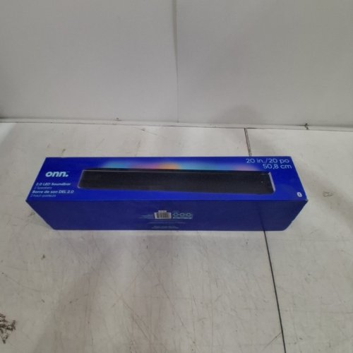 ONN. LED BLUETOOTH STEREO 2.0 WIRELESS/WIRED SOUNDBAR WITH REMOTE CONTROL - 20" - 120W - BLACK (MODEL: 100075108) image 8