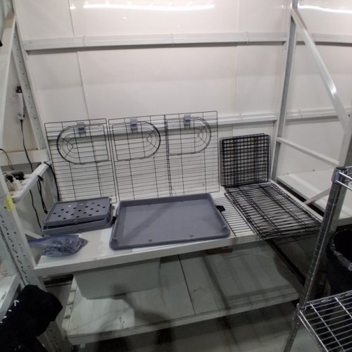 STAINLESS STEEL COATED DOUBLE LAYERED CAT VILLA PET CAGE - GREY/BLACK image 2
