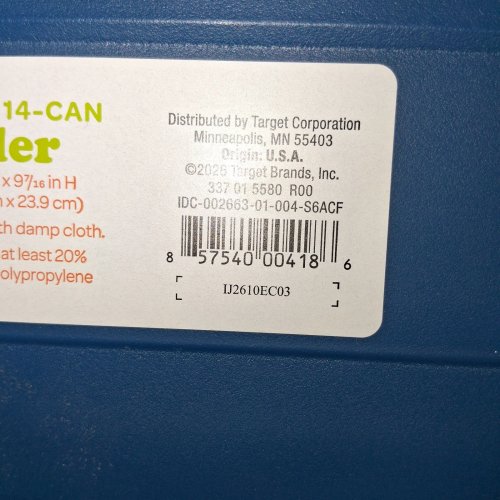 SUN SQUAD 14 CANS/10 QT HARD SIDED COOLER - BLUE image 2