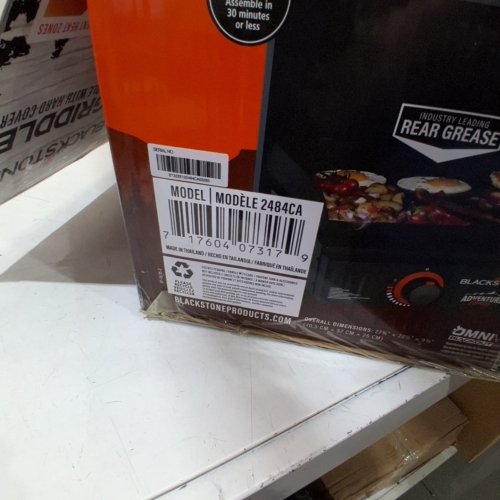 BLACKSTONE PORTABLE TABLETOP PROPANE FUELED DOUBLE BURNER GRIDDLE - 22" - BLACK (MODEL: 2484CA) image 2